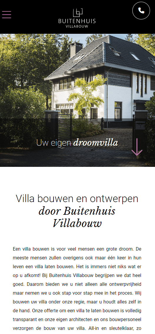 Buitenhuis villabouw - Mobiel